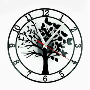 10 inch Life tree Clock Molds ,Epoxy Resin Wall Decor Classical number Clock Silicone Mold Home Decoration , handmade Resin Art Clock Moulds